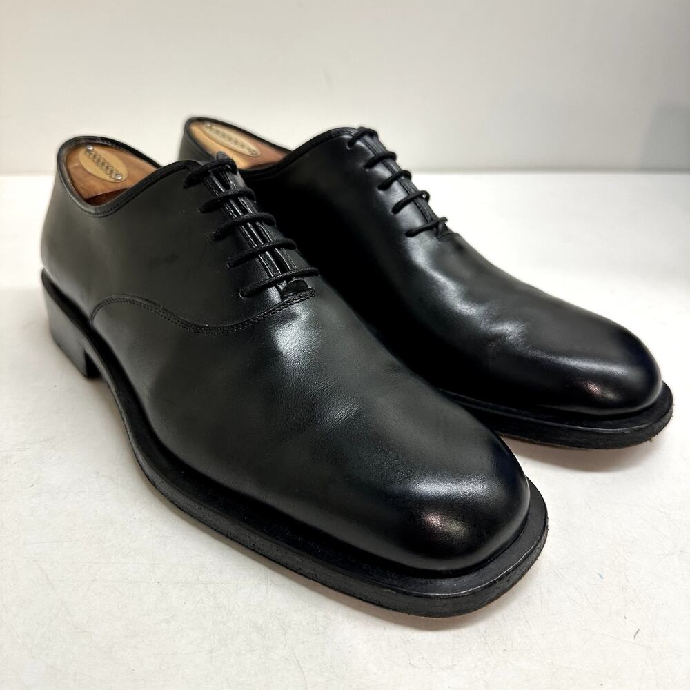 EXCELLENT Salvatore Ferragamo Wholecut Oxford Black Calf Italy UK 7.5 / US 8.5